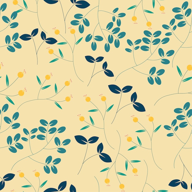 Vector leaf seamless pattern background