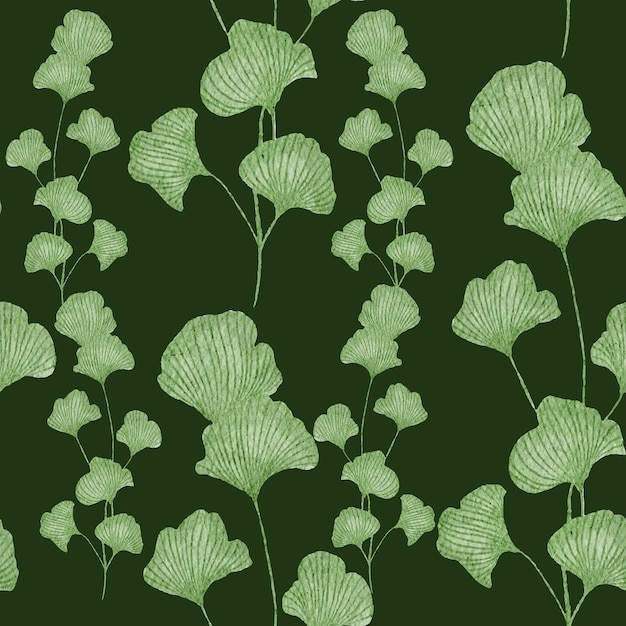 Vector leaf seamless pattern