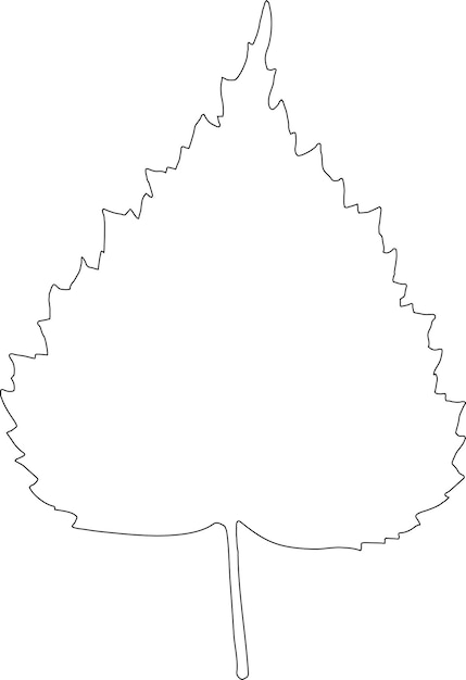 Vector leaf silhouette icon leaf of the tree outline