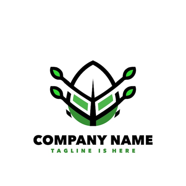 Vector leaf simple logo design template