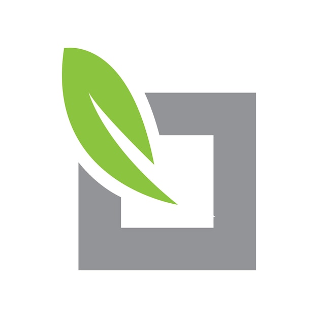 Leaf and Square Logo