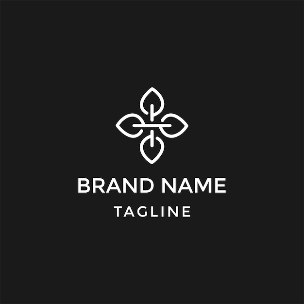 Лист Звезда Цветок Дизайн логотипа Бесконечный круг векторный шаблон Eco Natural Organic Logo icon concept icon