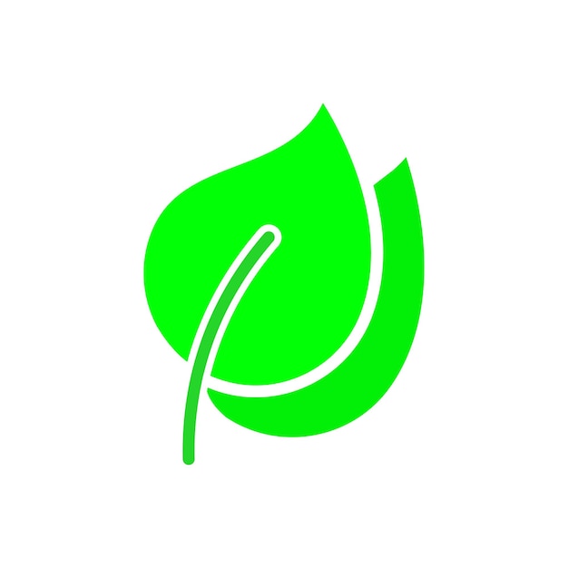 Vettore icona della linea del simbolo della foglia verde ecologia foresta verde pace salviamo la natura pulizia vita icona colore vettoriale su sfondo bianco per affari e pubblicità