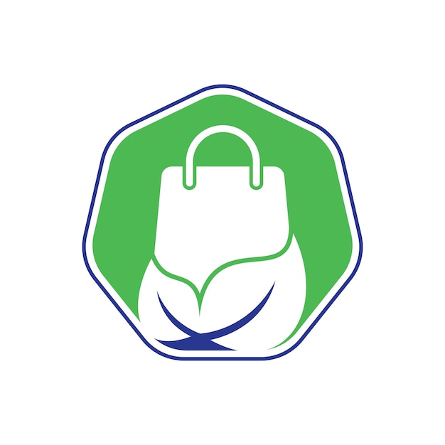 Vector leaf tas logo ontwerp pictogrammalplaatje zak verlaat recycle logo vector pictogram