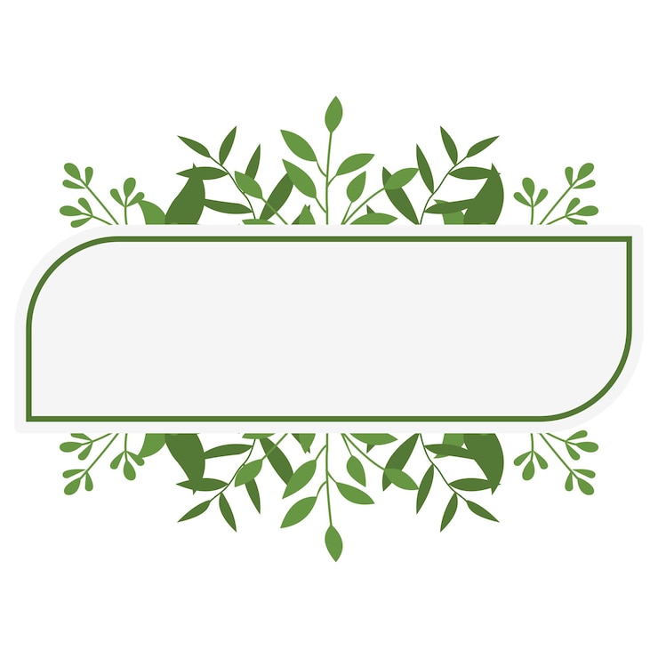 Vector leaf text box shape vector
