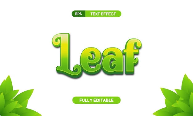 Leaf text effect