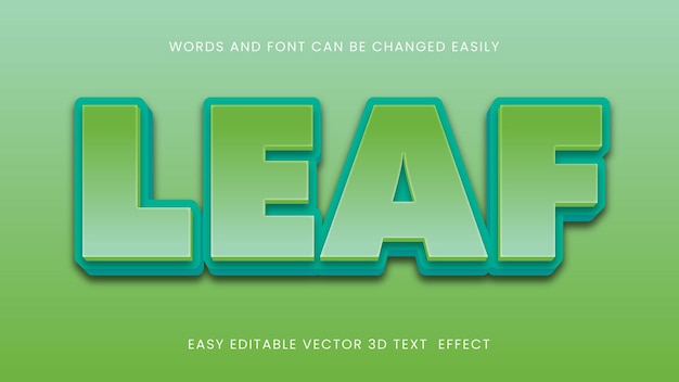 Leaf text effects style