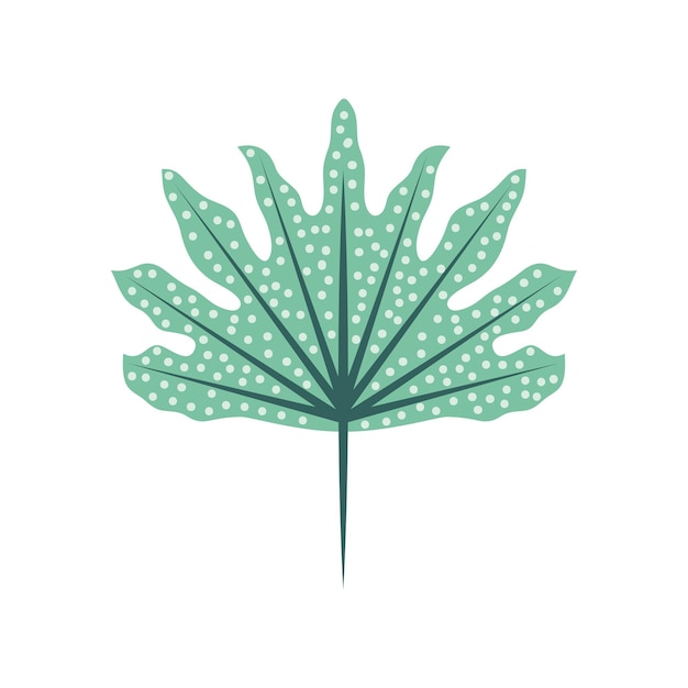 Vector leaf textured plant isolated icon