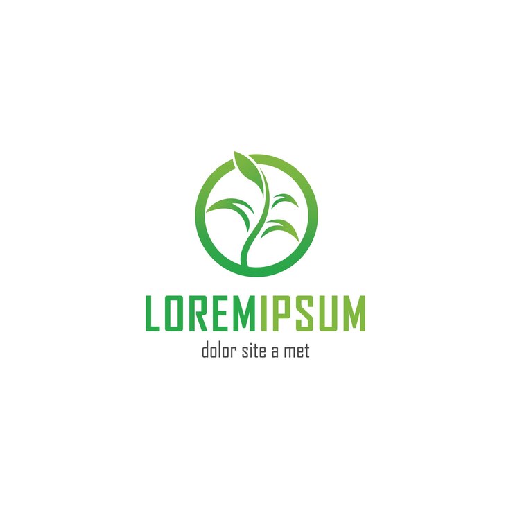 leaf tree gradient nature logo