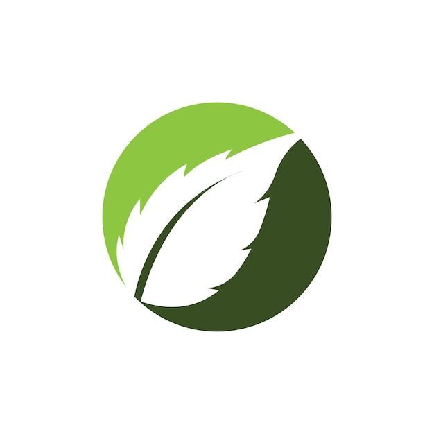 Vector leaf vector logo design ecofriendly concept