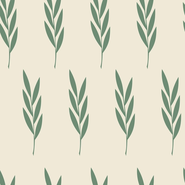 Leaf vector pattern leaves of light neutral color on a light background