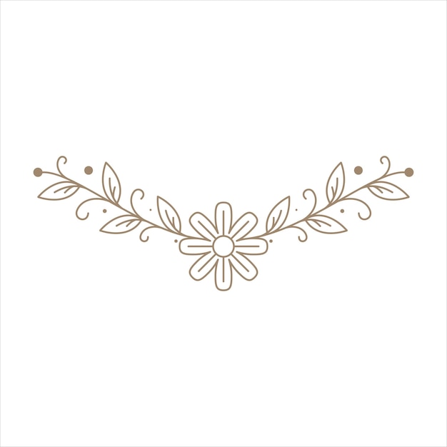 Leaf Wedding Ornament Design Element Collection