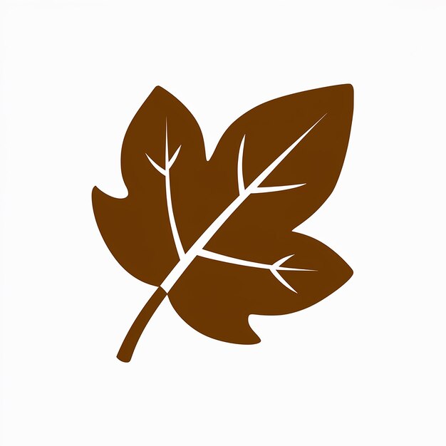 A leaf with a brown background that has a brown outline