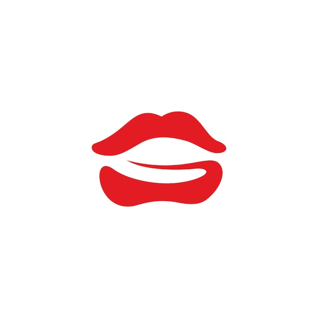 Leaf woman lips logo