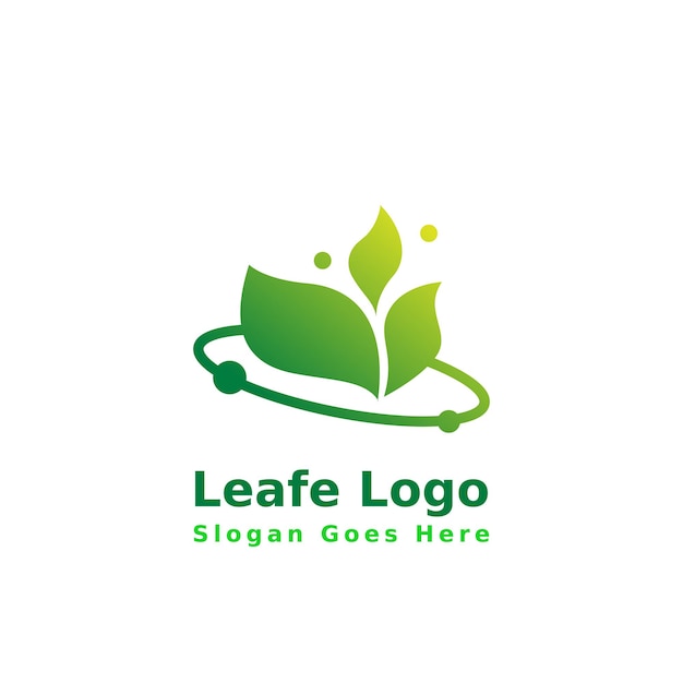 Leafe and Technology logo design bundle vector graphics