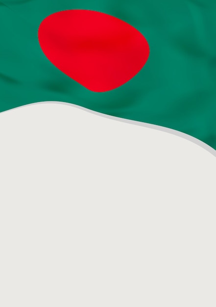 Vector leaflet design with flag of bangladesh vector template