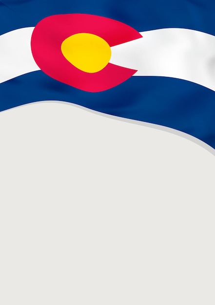 Design dell'opuscolo con la bandiera del modello di vettore degli stati uniti del colorado