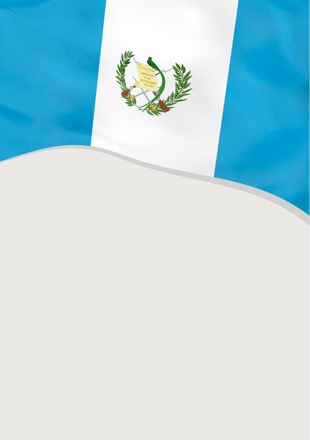 Design dell'opuscolo con la bandiera del guatemala modello vettoriale