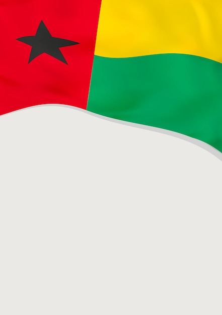 Leaflet design with flag of guineabissau vector template