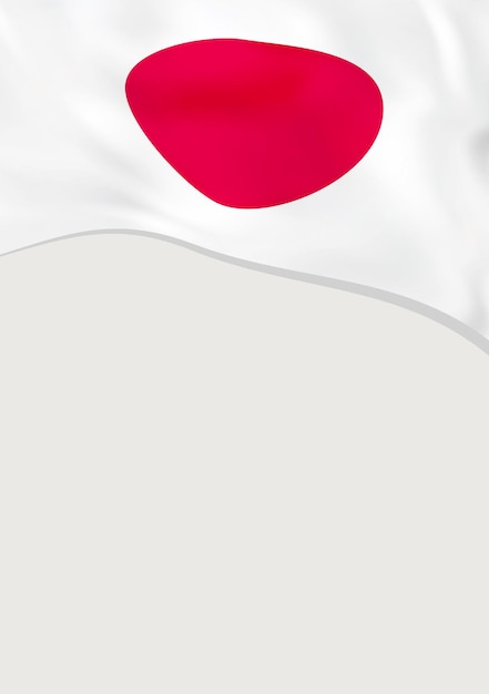 Leaflet design with flag of japan vector template