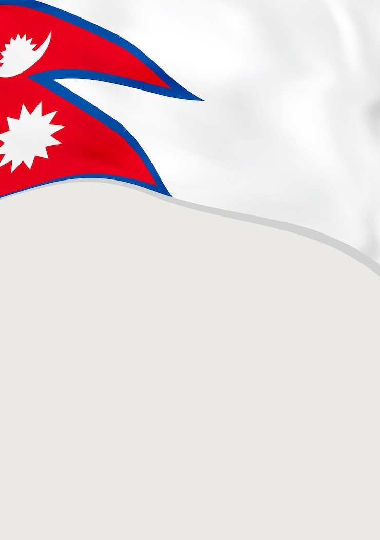 Vector leaflet design with flag of nepal vector template