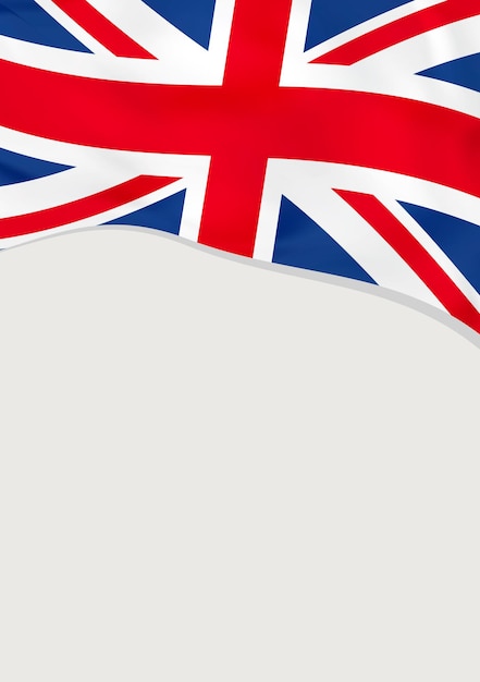 Вектор Дизайн листовки с векторным шаблоном флага соединенного королевства