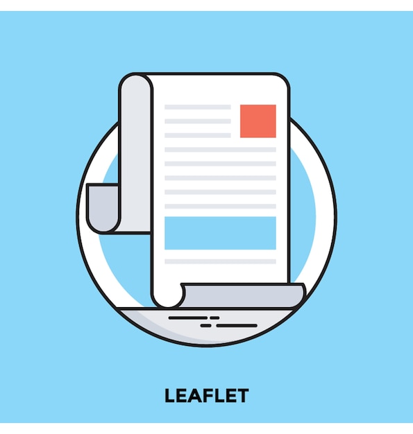 Leaflet Flat vector pictogram