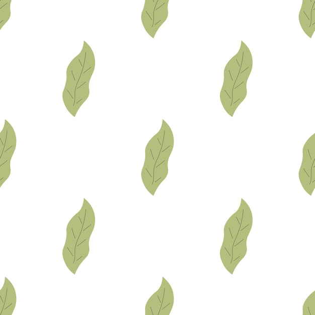 Leafs seamless pattern botanical illustration Pretty scandi style for fabric textile wallpaper