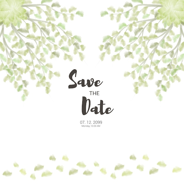 Leafy floral wedding & packaging background