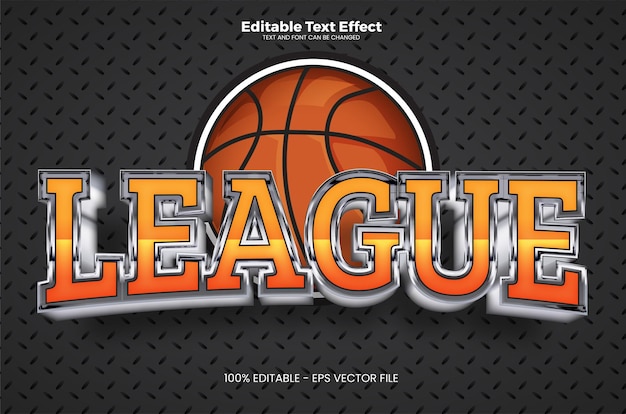 League Editable text effect in modern trend style