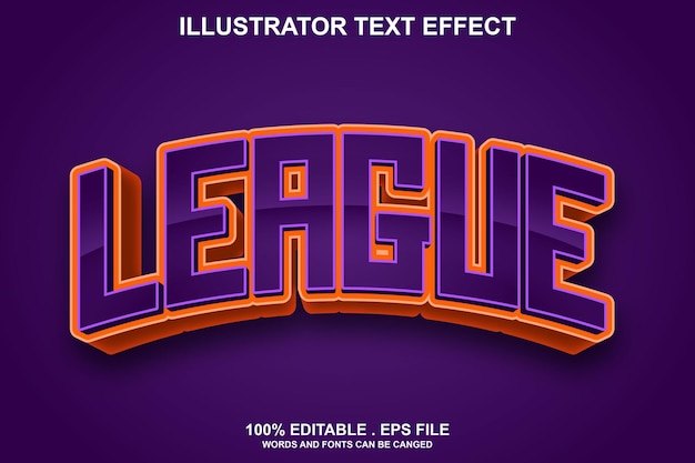 League text effect editable