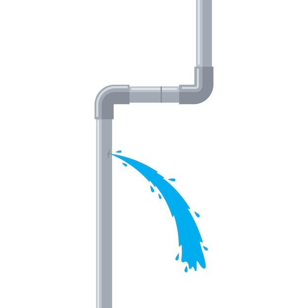 Leak water pipes vector element concept design template