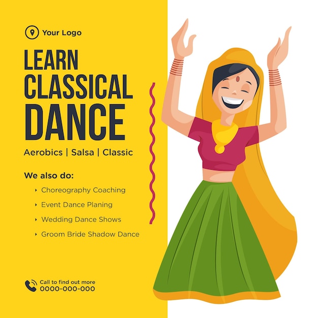 Learn classical dance banner design