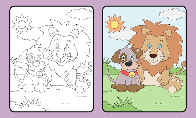 Vector learn coloring for kids and elementary school