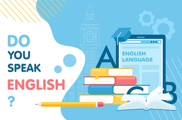 Learn English interface , learning language, school infographic education concept