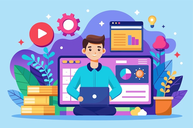 學習如何設計有吸引力的視頻教學,使用可定制的平面圖形來有效地講故事.