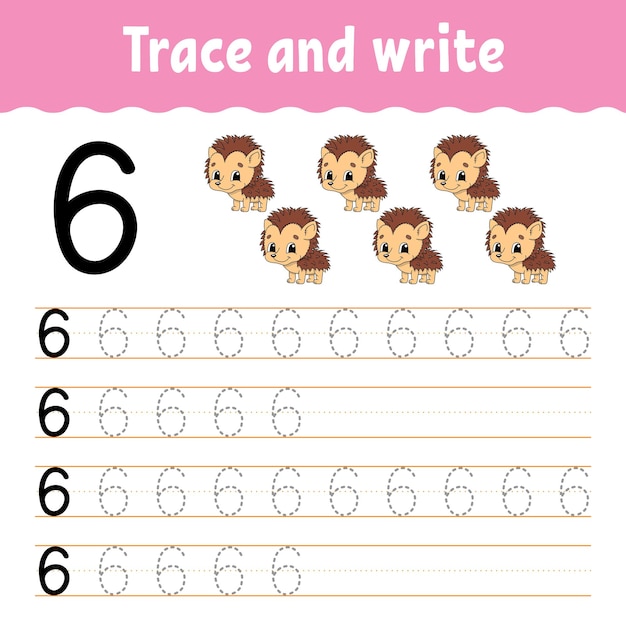 Learn Numbers Trace and write Handwriting practice Learning numbers for kids Education developing worksheet