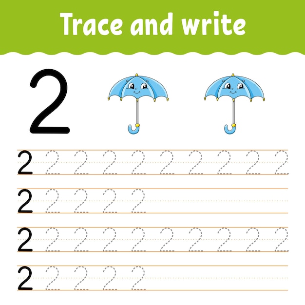 Learn Numbers Trace and write Handwriting practice Learning numbers for kids Education developing worksheet