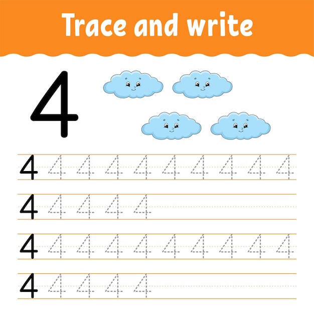 Learn Numbers Trace and write