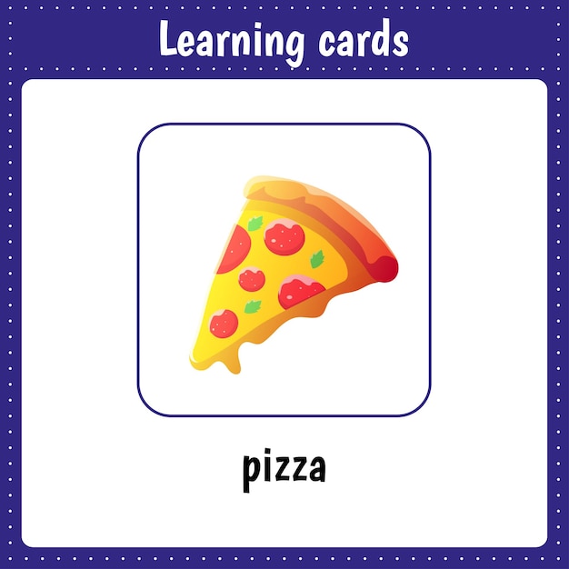 어린이를 위한 학습 카드 어린이를 위한 PizzaPreschool 활동