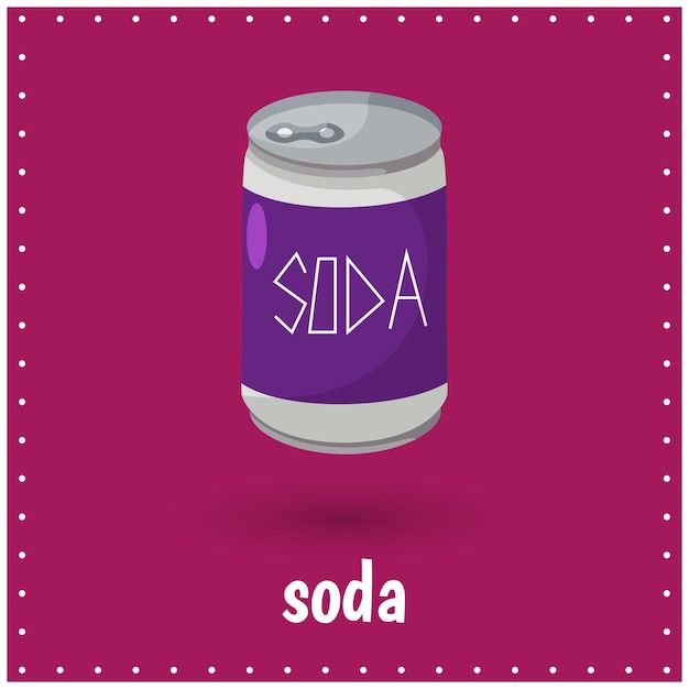 Обучающие карточки для детей Soda Drink