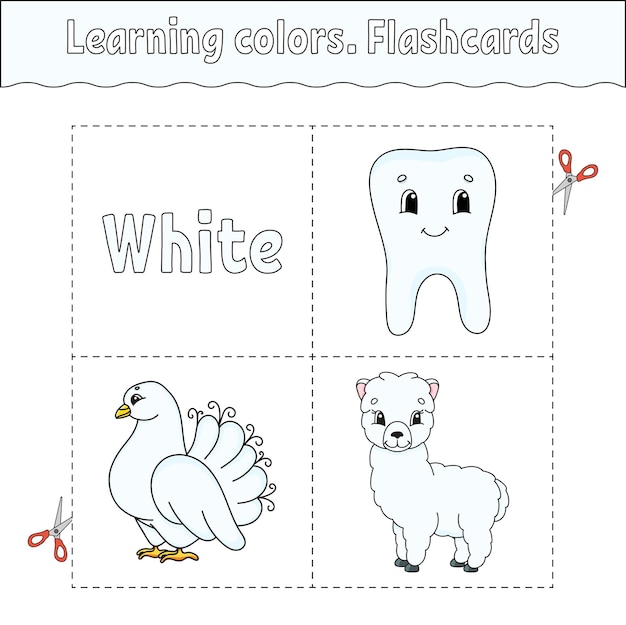 Learning colors. flashcard for kids.