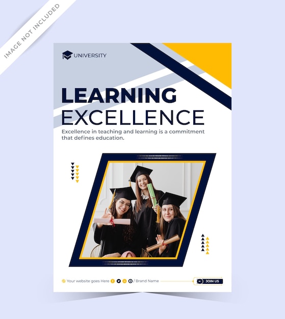 Learning education flyer and leaflet template
