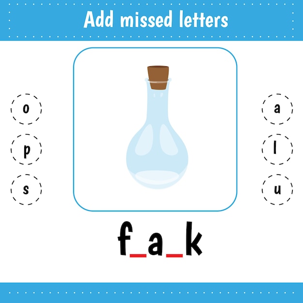 Learning English alphabet. Add missed letters. Educational worksheet for school and kindergarten. Eggplant