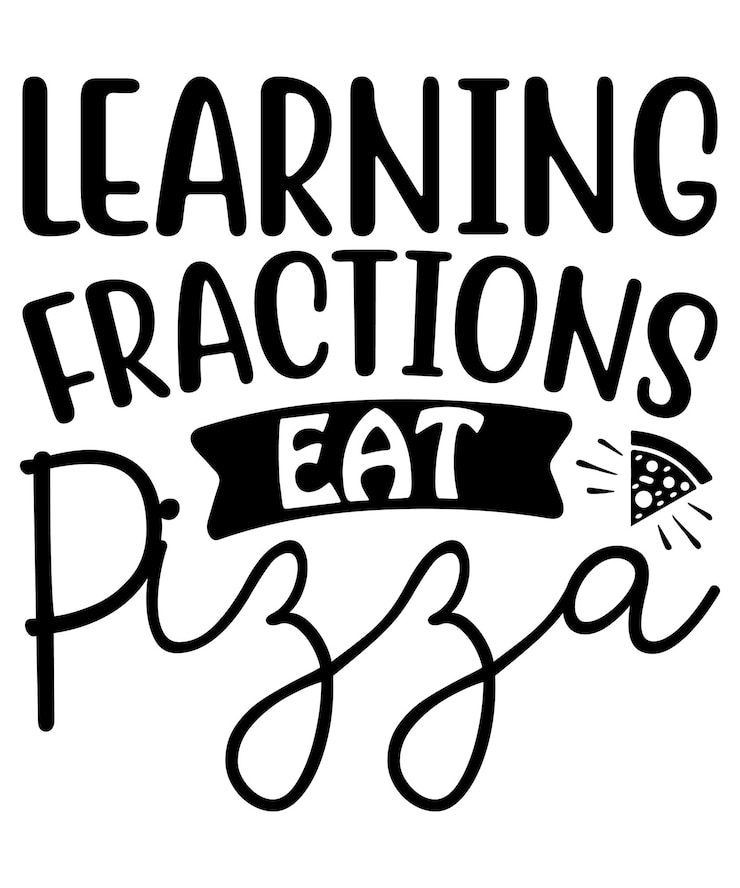 वेक्टर learning fractions eat pizza pizza lover day unique designs