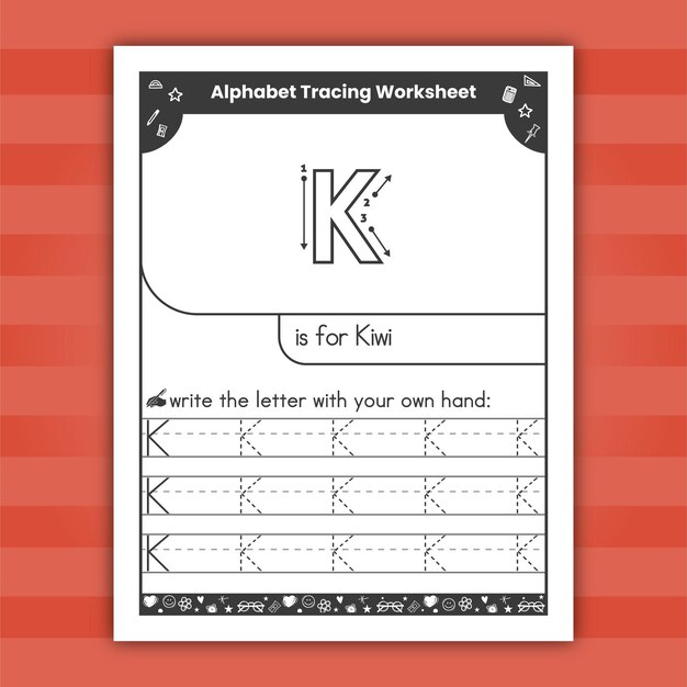 Vector learning materials preschool worksheets - uppercase