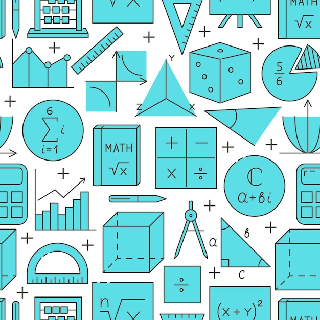 Learning maths seamless pattern