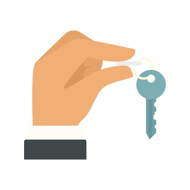 Lease house keys icon flat illustration of lease house keys vector icon isolated on white background