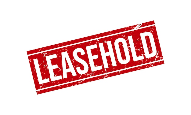 Vector leasehold rubber stamp seal vector.