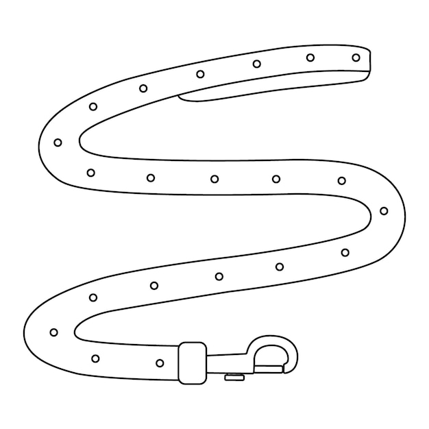 Leashes for animals cats dogs animal care Line art